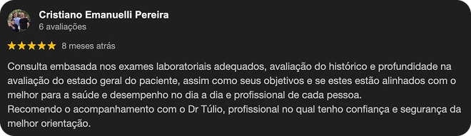 Depoimento de paciente 9